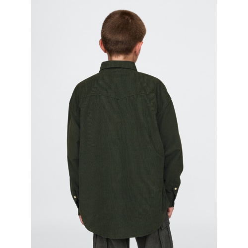 갭 Kids Oversized Corduroy Western Shirt