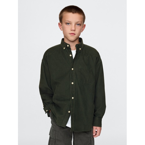 갭 Kids Oversized Corduroy Western Shirt