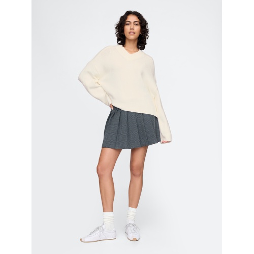 갭 CashSoft Cropped High V-Neck Sweater