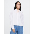 Organic Cotton Poplin Cropped Big Shirt