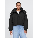 Cropped Duvet Wrap Puffer Jacket