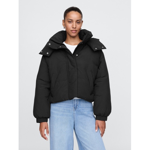 갭 Cropped Duvet Wrap Puffer Jacket