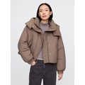 Cropped Duvet Wrap Puffer Jacket