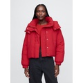 Cropped Duvet Wrap Puffer Jacket