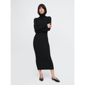 Turtleneck Rib Midi Sweater Dress