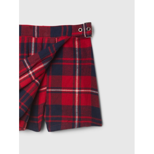 갭 babyGap Pleated Plaid Wrap Skort