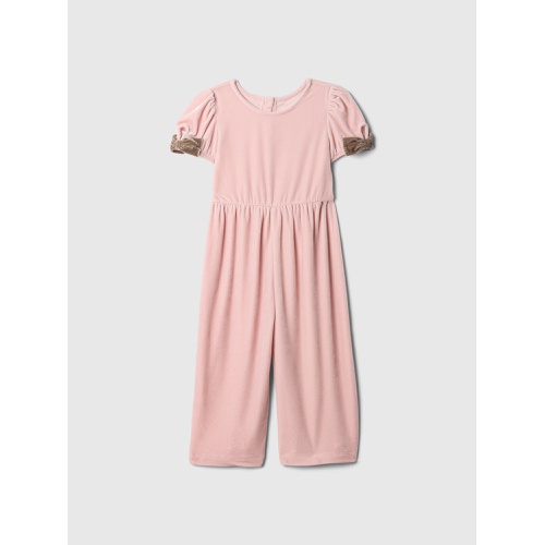 갭 babyGap Velour Bow-Sleeve Jumpsuit