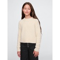 Kids Fuzzy Metallic Crewneck Sweater