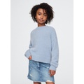 Kids Fuzzy Metallic Crewneck Sweater