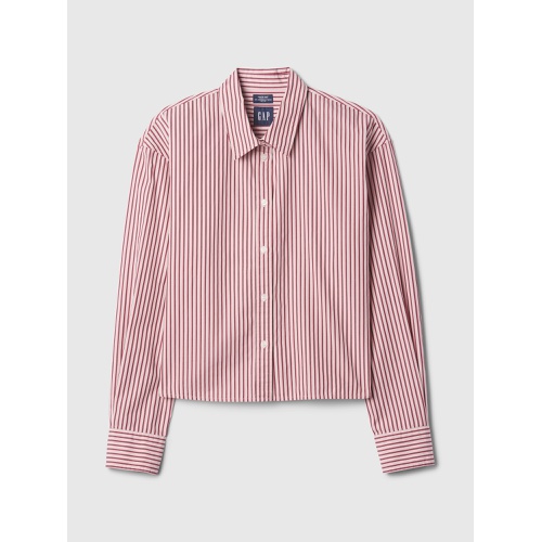 갭 Organic Cotton Poplin Cropped Shirt