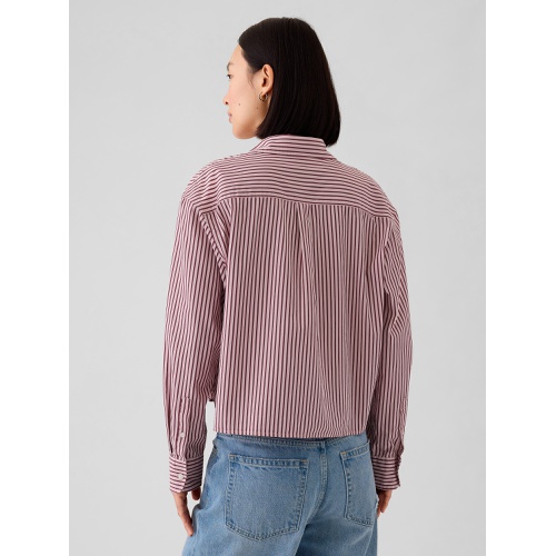 갭 Organic Cotton Poplin Cropped Shirt