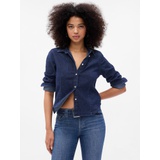 Cropped Denim Shirt