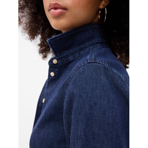 갭 Cropped Denim Shirt