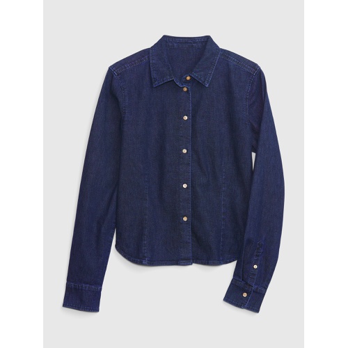 갭 Cropped Denim Shirt