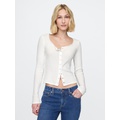 Cropped Pointelle Cardigan