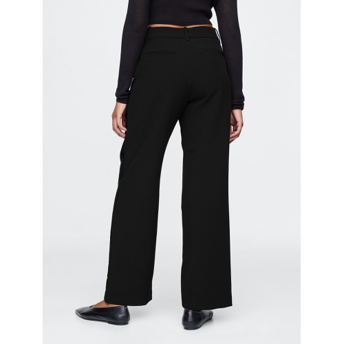 갭 365 Mid Rise Satin-Trim Trousers