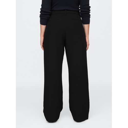 갭 365 Mid Rise Satin-Trim Trousers