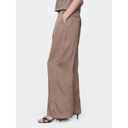 갭 Mid Rise Recycled Satin Seamed Pants