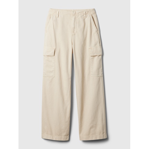 갭 Mid Rise Loose Khaki Cargo Pants