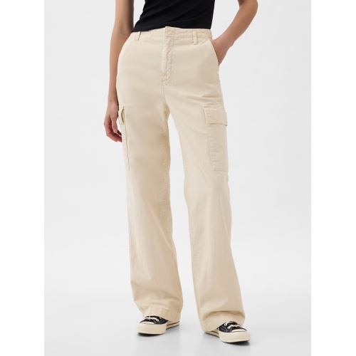 갭 Mid Rise Loose Khaki Cargo Pants