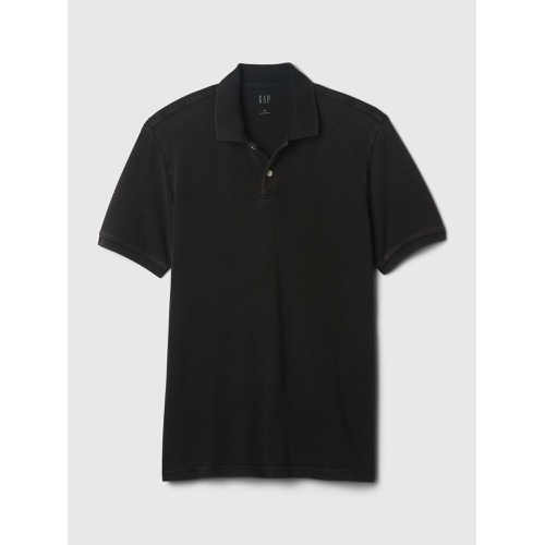 갭 Washed Pique Polo Shirt