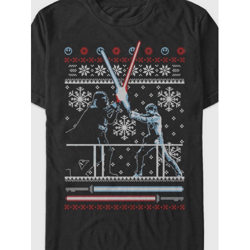 갭 Star Wars Ugly Sweater Lightsaber Battle Graphic Tee