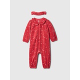 Baby Velour Bow One-Piece