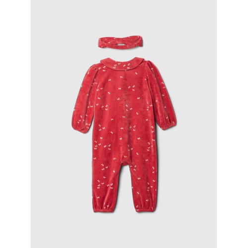 갭 Baby Velour Bow One-Piece