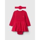 Baby Sweater Tulle Bodysuit Dress