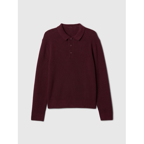 갭 Kids CashSoft Rib Polo Sweater