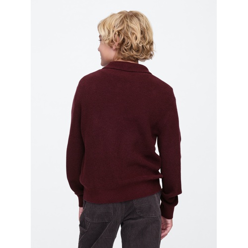 갭 Kids CashSoft Rib Polo Sweater