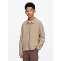 Kids Waffle Zip Shirt Jacket