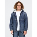 Kids Cozy Denim Hooded Jacket