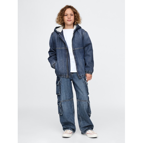 갭 Kids Cozy Denim Hooded Jacket