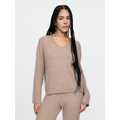 CashSoft Wide Rib V-Neck Sweater