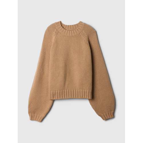 갭 Relaxed Balloon-Sleeve Sweater