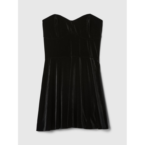 갭 Strapless Velvet Mini Dress