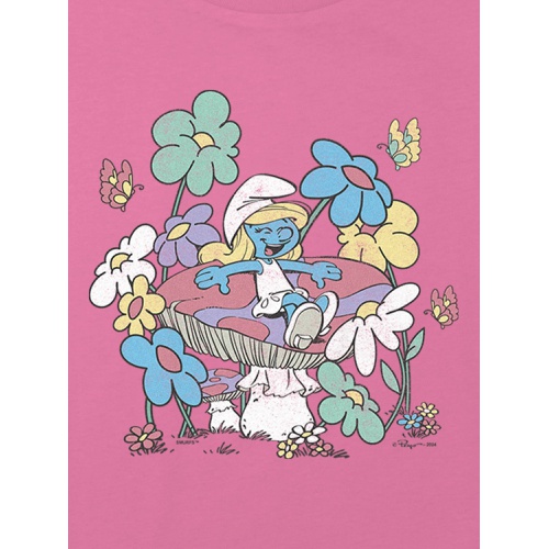 갭 Kids The Smurfs Mushroom Dance Graphic Boxy Crop T-Shirt