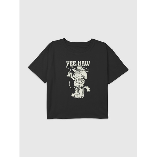 갭 Kids Garfield Yee-Haw Graphic Boxy Crop T-Shirt