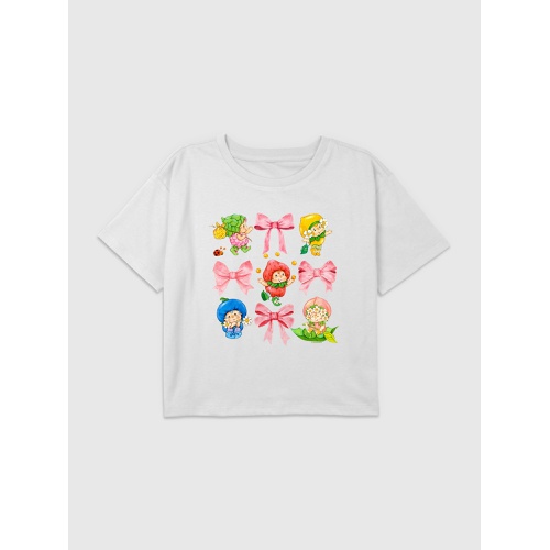 갭 Kids Strawberry Shortcake Berrykin Bows Graphic Boxy Crop T-Shirt