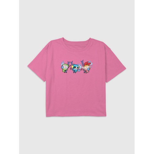 갭 Kid Power Puff Girls Winter Cuties Graphic Boxy Crop T-Shirt