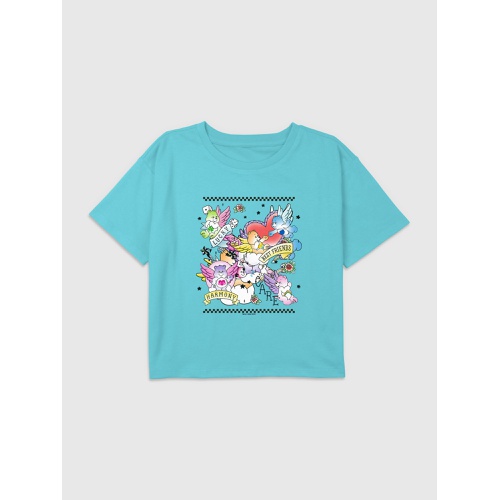 갭 Kids Care Bears Tattoo Flash Graphic Boxy Crop T-Shirt