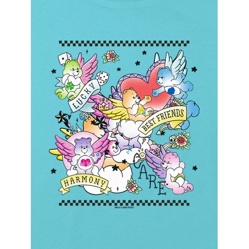 갭 Kids Care Bears Tattoo Flash Graphic Boxy Crop T-Shirt