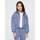 Kids Vintage Soft Cropped Zip Hoodie