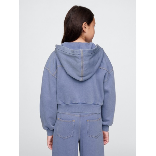 갭 Kids Vintage Soft Cropped Zip Hoodie