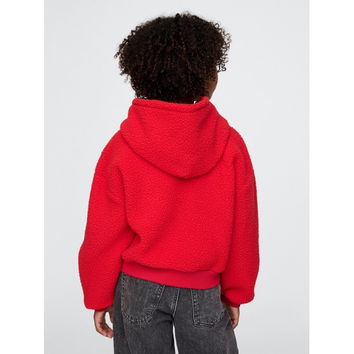 갭 Kids Sherpa Cropped Hoodie