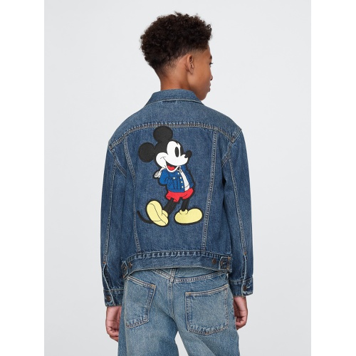 갭 Gap × Disney Kids Mickey Mouse Denim Icon Jacket