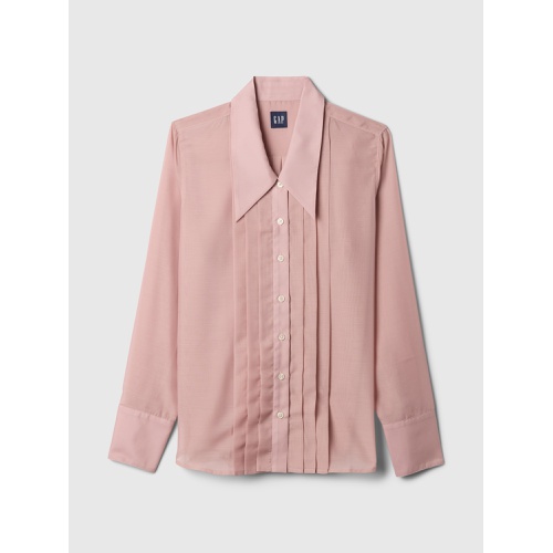 갭 Gap Sheer Classic Tuxedo Shirt