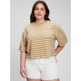 Towel Terry Boxy Cropped T-Shirt