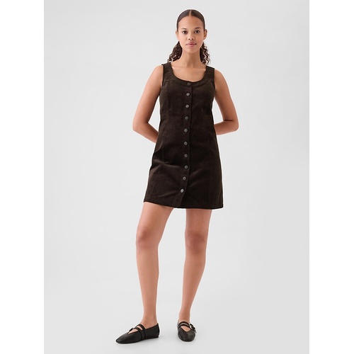 갭 Gap Corduroy Button Mini Dress